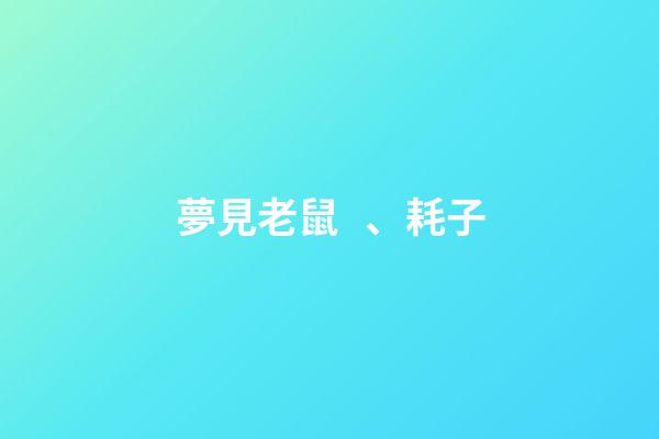夢見老鼠、耗子